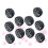 NICEXMAS Toy Tire Wheels Black Round 10 Pcs 3