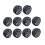 NICEXMAS Toy Tire Wheels Black Round 10 Pcs 6