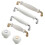 White Zinc Alloy Cabinet Handle with Screws 10 Pack 2