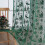 Green lace curtains with sled embroidery 2 panels 7