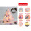 Pink Mini Desktop Christmas Tree 18 inch with Glitter Balls 8