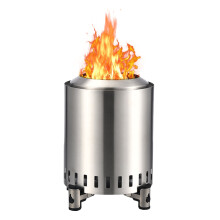 Portable 8.6 inch low-smoke fire pit stainless steel with