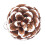 Natural Pine Cones with White Edges Christmas Ornaments Set 2