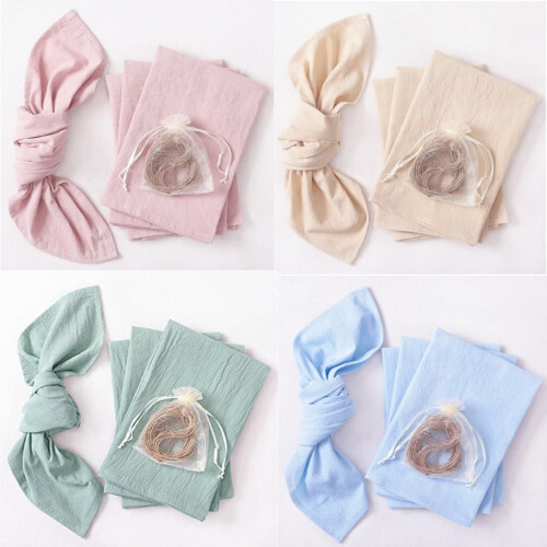 Beige Cotton Cloth Napkins 40x40cm 4-Pack 1