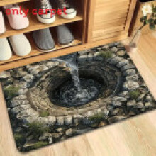 (Style E, 60X90cm) Optical 3d Creative Illusion Entry Mat Made Of Soft Crystal Velvet Fabric Printed Patterns With Vivid