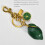 (Green) Fruit Summer Keychain With Electroplated Alloy And Lemon Pattern For Bag Decor 1