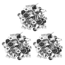 Guitare Basse Chrome En Metal Ailette Epingle Sangle Boutons Serrures Vis de Coussin (48 Pcs)