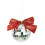 Pink Mirror Ball Ornament with Silver Glitter Bow 1pc 4