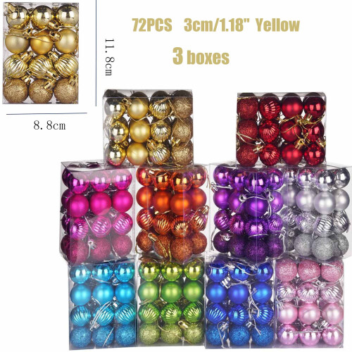 Halloween Decorations Balls Orange Purple Black 3cm