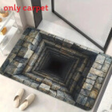 (Style F, 80X120cm) Optical 3d Creative Illusion Entry Mat Made Of Soft Crystal Velvet Fabric Printed Patterns With Vivid