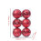 Christmas Balls Red Silver Plastic Ornaments Set 6pcs 3