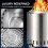 Portable 8.6 inch low-smoke fire pit stainless steel with 2