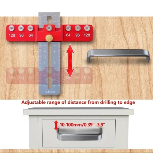 Woodworking Drill Locator Jig for Cabinet Handles and Pulls 1