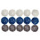 Wicker Rattan Balls Gray White Blue 15 pcs 1