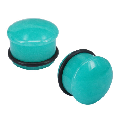 Single Flared Ear Plug Tunnel Natural Stone Mushroom Shape