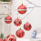 Christmas Balls Red Silver Plastic Ornaments Set 6pcs 1