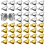 Heart-Shaped Magnetic Clasps Gold/Silver 48 Pcs 1