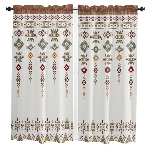 Mandala Pattern Ethnic Retro Curtain 1 Pair