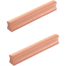 Cabinet Knobs Wooden Handle 2 pcs 64 mm Black Walnut