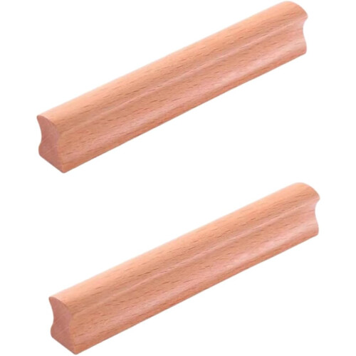 Cabinet Knobs Wooden Handle 2 pcs 64 mm Black Walnut