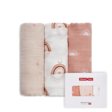 GLLQUEN BABY Muslin Squares Cloth for Baby 3pack 70cm x 70cm | Cotton Burp Cloths for Newborn, Absorbent & Breathable and Ideal to Clean