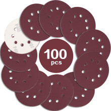 STEBRUAM 100Pack 125mm Sanding Discs 400 Grit Sandpaper for Orbital Sander