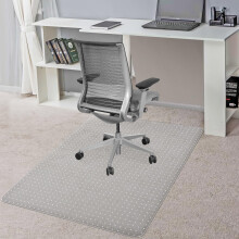 BesWin Office Chair Mat for Carpet, 76.2 x 122cm Transparent Plastic Carpet Protector for Low Pile Carpets