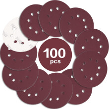 STEBRUAM 100Pack 125mm Sanding Discs 600 Grit Sandpaper for Orbital Sander