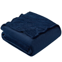 EHEYCIGA Extra Large Fleece Throw Blanket for Sofa 270x230cm, Navy | Soft Fluffy Blanket for Bed, Warm Large Throws for Adults, Fit All Season