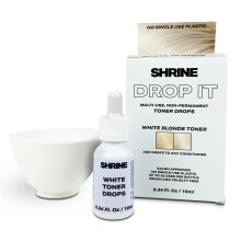 SHRINE Drop It WHITE BLONDE Toner Drops | Damage-Free Colouring | 10ml | Customisable Anti-Brass Toner Drops | Brightens White Blonde