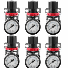 Air Line Pressure Regulator Mini Series 1/4 NPT 6 Packs