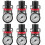 Air Line Pressure Regulator Mini Series 1/4 NPT 6 Packs 1