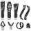 Drain Snake Drill Attachments Steel Black 8PCS 1