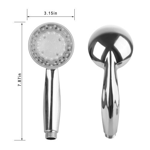 LED Handheld Shower Head Hydropower 1 Piece 1