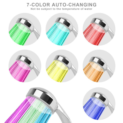 LED Handheld Shower Head Hydropower 1 Piece 2