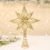 Gold Octagonal Christmas Tree Topper with Pull String 6