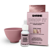 SHRINE Drop It ROSE Toner Drops | Damage-Free Colouring | 10ml | Customisable Toner Drops | Creates Soft Rose Pink Tones| Semi-Permanent DYE
