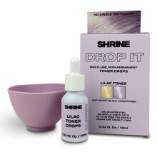 SHRINE Drop It LILAC Toner Drops | Damage-Free Colouring | 10ml | Customisable Anti-Brass Toner Drops | Soft Lilac Tone | Semi-Permanent DYE