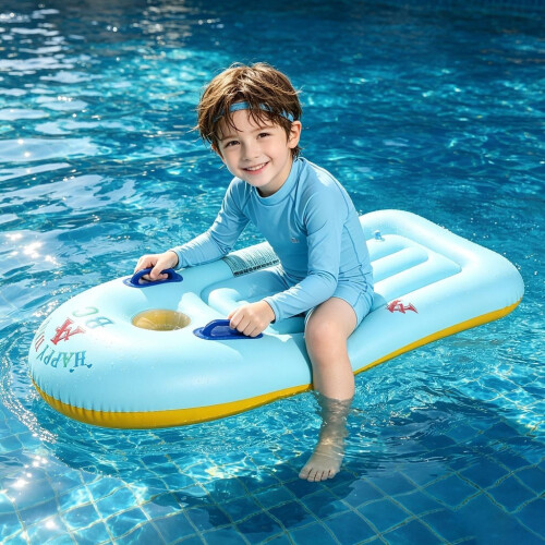 (Yellow)Pvc Surfboard Inflatable Floating Platform For Water Sports Pool Activities 2