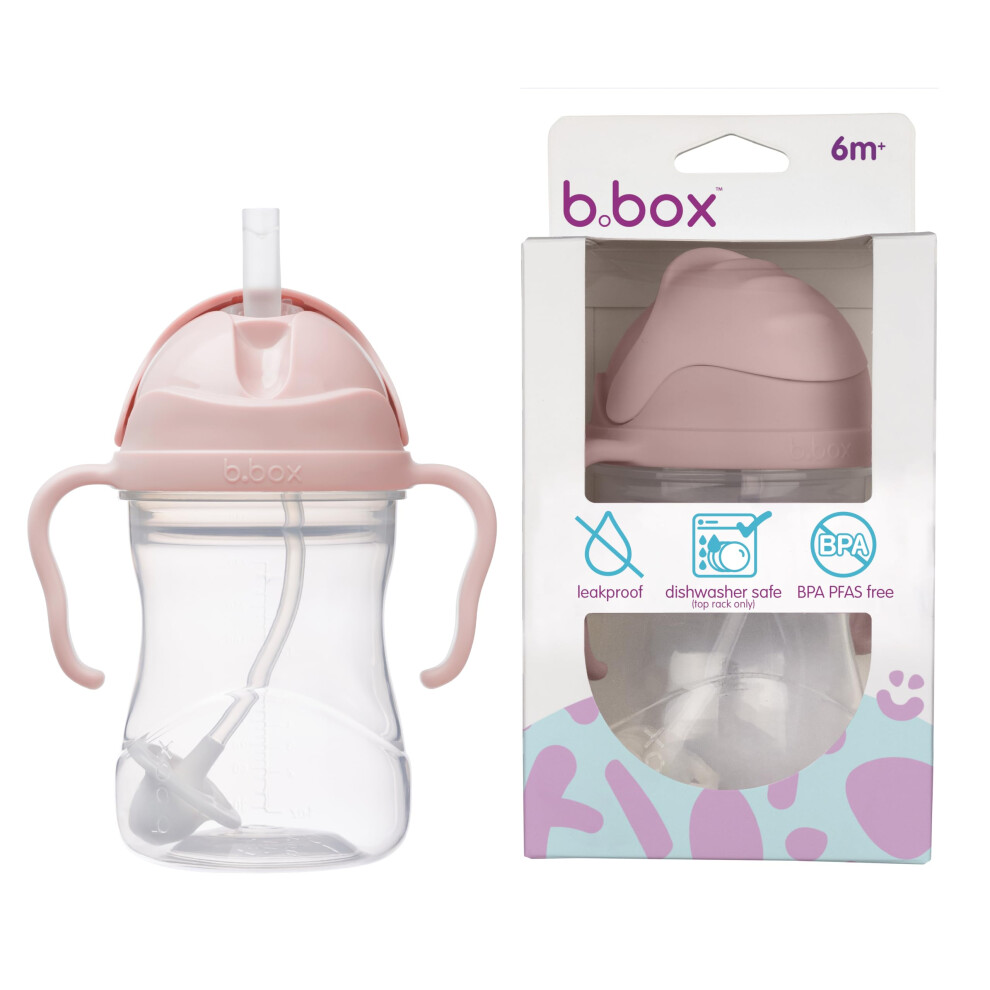 B.box Sippy Cup | Drink From Any Angle | Fliptop, Weighted Straw, Leak Proof & Easy Grip | Bpa Free, Dishwasher Safe | From 6M+ | 240Ml