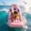 (Yellow)Pvc Surfboard Inflatable Floating Platform For Water Sports Pool Activities 11