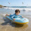 (Yellow)Pvc Surfboard Inflatable Floating Platform For Water Sports Pool Activities 8