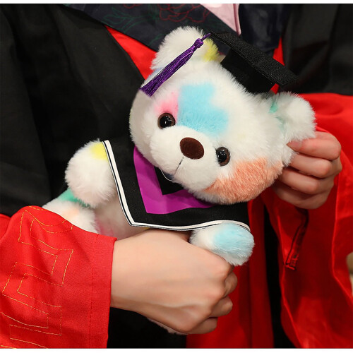 Graduation Teddy Bear Plush Doll Purple 9 inch 2