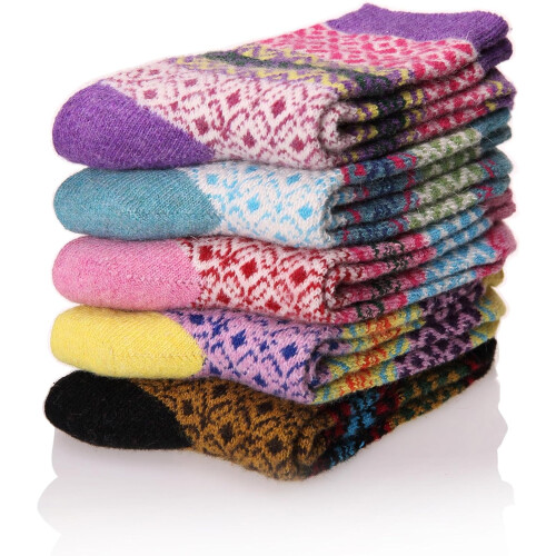 Merino Wool Socks Thermal Warm Winter Thick Hiking Crew 1