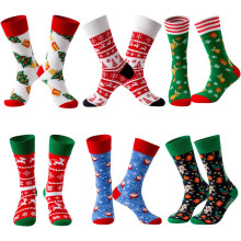 Men's Funny Christmas Socks Colorful Patterned Crew Socks 6