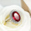 925 Silver Ruby Ring Oval Red Zircon Crystal Size 10 4