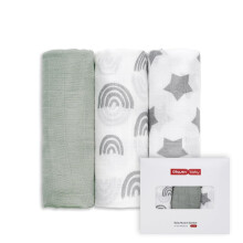 GLLQUEN BABY Muslin Squares Cloth for Baby 3pack 70cm x 70cm | Cotton Burp Cloths for Newborn, Absorbent & Breathable and Ideal to Clean