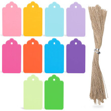 Gift Tags with String 1.7x2.8 Inch 100 PCS