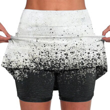 Women's Floral Print Athletic Skorts Elastic Mid Waist Size