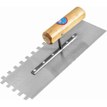 Squared Tip Notch Tile Trowel Stainless Steel Ergonomic